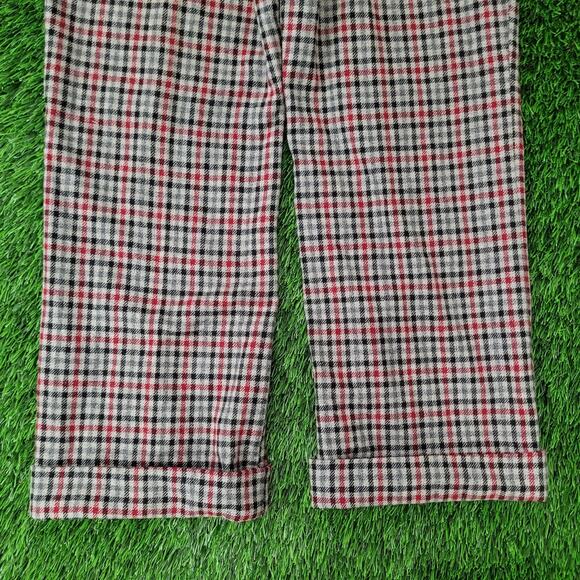 Vintage 80s Wool Plaid Pants Womens 14 34x28 Heavyweight - Picture 14 of 16